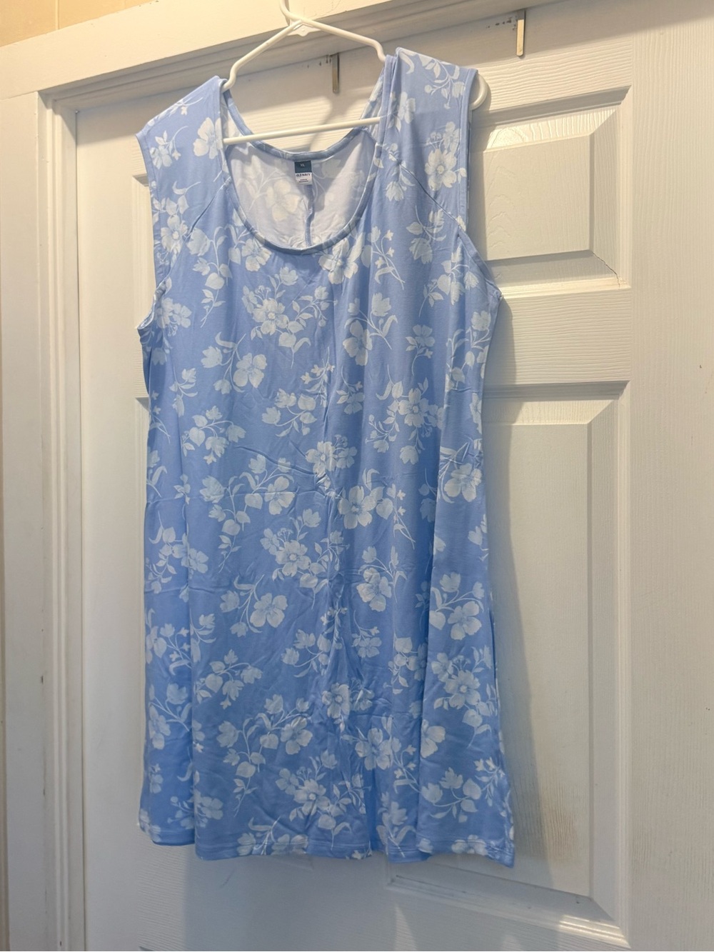 Old Navy Light Blue Floral Sleeveless Dress